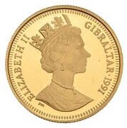 ⅒ Crown - Elizabeth II Wrestlers obverse image