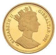 ⅒ Crown - Elizabeth II Olympic Victor obverse image
