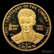 ⅒ Crown - Elizabeth II James Dean Bust, United Kingdom, 1996 reverse image