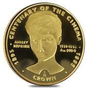 ⅒ Crown - Elizabeth II Audrey Hepburn reverse image