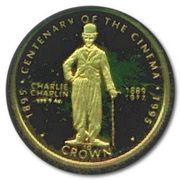 ⅒ Crown - Elizabeth II Charlie Chaplin, United Kingdom, 1996 reverse image