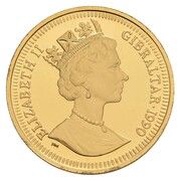 ⅕ Crown - Elizabeth II World Cup - Referee; Gold Proof obverse image