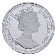⅕ Crown - Elizabeth II World Cup - Referee; Platinium Proof obverse image
