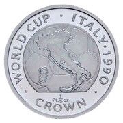 ⅕ Crown - Elizabeth II World Cup - Map; Platinium Proof reverse image