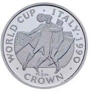 ⅕ Crown - Elizabeth II World Cup - Ball at head; Platinum Proof reverse image