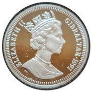 ⅕ Crown - Elizabeth II Chariot Racing; Platinum Proof obverse image