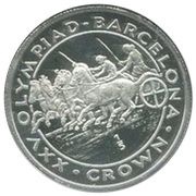 ⅕ Crown - Elizabeth II Chariot Racing; Platinum Proof reverse image