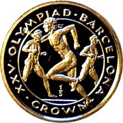 ⅕ Crown - Elizabeth II Long Distance Runners; Platinum Proof reverse image