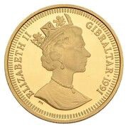 ⅕ Crown - Elizabeth II Discus Thrower; Gold Proof obverse image