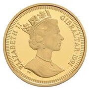 ⅕ Crown - Elizabeth II Olympic Victor; Gold Proof obverse image