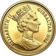 ⅕ Crown - Elizabeth II Gibraltar City Charter; Gold Proof obverse image