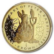 ⅕ Crown - Elizabeth II Peter Rabbit-100 years, United Kingdom, 1993 reverse image