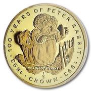 ⅕ Crown - Elizabeth II Mrs. Tiggy Winkle, United Kingdom, 1993 reverse image