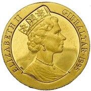 ⅕ Crown - Elizabeth II Rock of Gibraltar obverse image