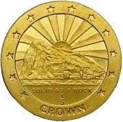 ⅕ Crown - Elizabeth II Rock of Gibraltar reverse image