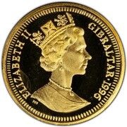⅕ Crown - Elizabeth II Charlie Chaplin obverse image