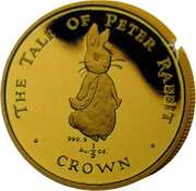 ⅕ Crown - Elizabeth II Peter Rabbit standing reverse image