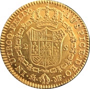 2 Escudos - Charles IV reverse image