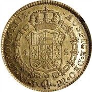4 Escudos - Charles IV reverse image