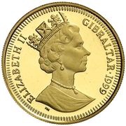 ⅕ Crown - Elizabeth II The year of the Rabbit; Peter Rabbit; Gold Proof obverse image