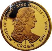 ⅕ Crown - Elizabeth II King Charles II reverse image