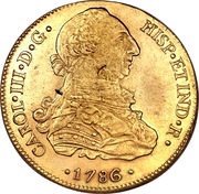 8 Escudos - Charles III obverse image