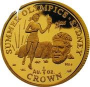 ⅕ Crown - Elizabeth II Aboriginal Woman holding torch reverse image