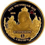 ⅕ Crown - Elizabeth II Empress of India 1876; with ruby, United Kingdom, 2001 reverse image