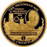 ⅕ Crown - Elizabeth II Death of Queen Victoria; with black sapphire, United Kingdom, 2001 reverse image