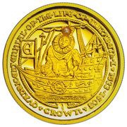 ⅕ Crown - Elizabeth II Elizabeth I - Gold Ryal 1583-1585 reverse image