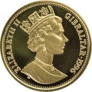 ½ Crown - Elizabeth II Peter Rabbit Escaping; Gold Proof obverse image