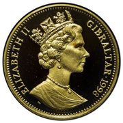½ Crown - Elizabeth II Peacocks obverse image