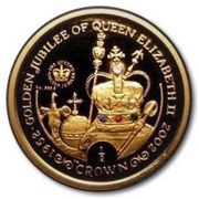 ½ Crown - Elizabeth II Golden Jubilee, United Kingdom, 2002 reverse image