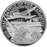 ½ Crown - Elizabeth II Battle of the Atlantic - Battle of the North Cape, United Kingdom, 2016 reverse image