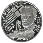 ½ Crown - Elizabeth II Battle of the Atlantic - Look to Norway reverse image