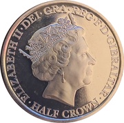 ½ Crown - Elizabeth II 90th Birthday obverse image