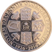 ½ Crown - Elizabeth II 90th Birthday reverse image