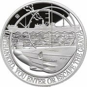 ½ Crown - Elizabeth II Battle of the Atlantic reverse image