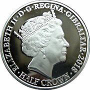 ½ Crown - Elizabeth II At the Going Down of the Sun obverse image
