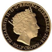 ½ Crown - Elizabeth II The Legend of St George obverse image