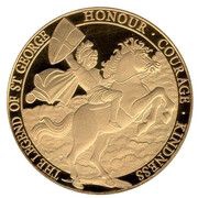 ½ Crown - Elizabeth II The Legend of St George reverse image