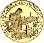 ½ Crown - Elizabeth II At the Going Down of the Sun; Gold plated reverse image