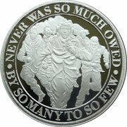 ½ Crown - Elizabeth II R.A.F.; Churchill's Famous Words reverse image