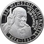 ½ Crown - Elizabeth II Winston Churchill, United Kingdom, 2020 reverse image