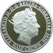 ½ Crown - Elizabeth II Sir Winston Churchill obverse image