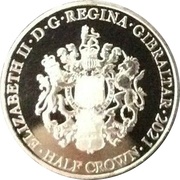 ½ Crown - Elizabeth II Elvis Presley obverse image