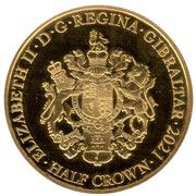 ½ Crown - Elizabeth II Elvis Presley; Gold plated obverse image