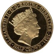 ½ Crown - Elizabeth II Her Oath; Gold Plated obverse image