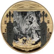 ½ Crown - Elizabeth II Her Oath; Gold Plated reverse image