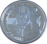 ½ Crown - Elizabeth II The Right to Live in Peace, United Kingdom, 2022 reverse image